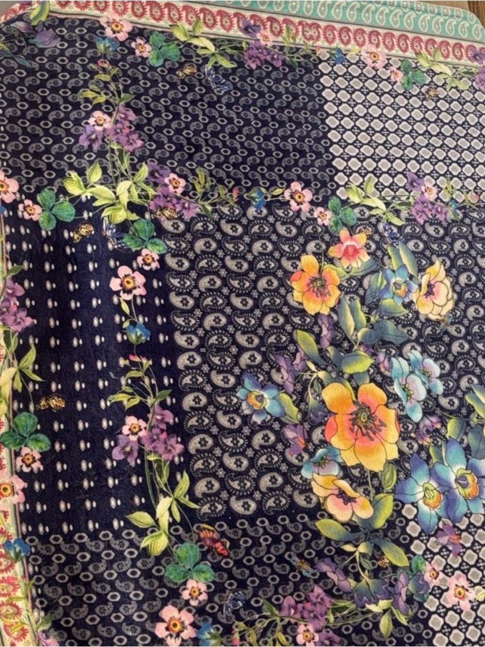 Johnny Was Laurel Canyon Cotton Quilt Throw